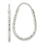 Sterling Silver Polished D/C Endless Hoop Earrings