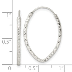 Sterling Silver Polished D/C Endless Hoop Earrings