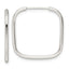 Sterling Silver Polished 1.5mm Square Endless Tube Hoop Earrings