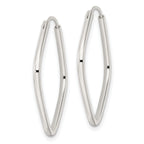Sterling Silver Polished Endless Square Hoop Earrings