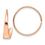 Sterling Silver Rose-tone Polished Flat Bar Hoop Threader Earrings