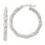 Sterling Silver Polished Twisted Rope Hoop Earrings