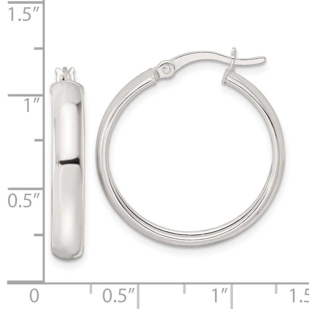Sterling Silver Polished Hoop Earrings