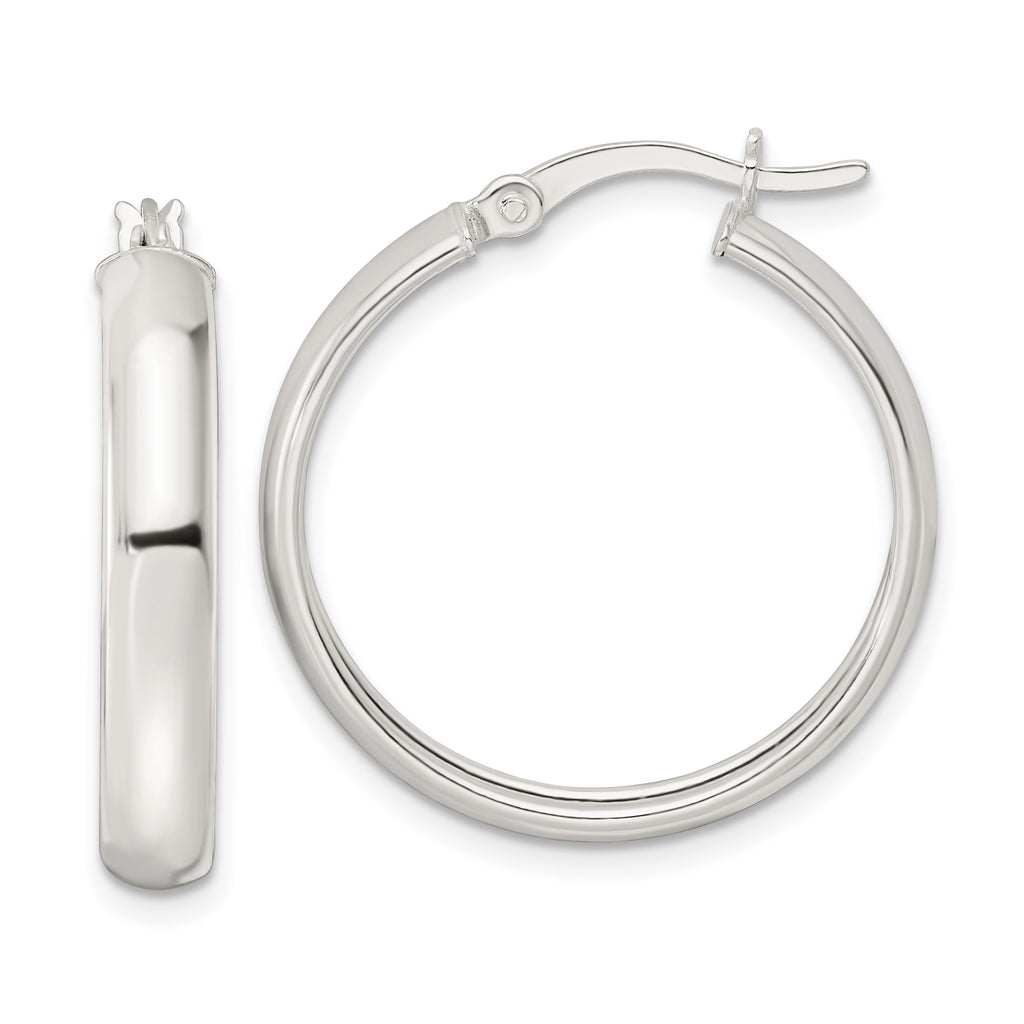 Sterling Silver Polished Hoop Earrings
