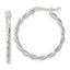 Sterling Silver Polished Twisted Hoop Earrings
