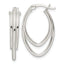Sterling Silver Polished Triple Oval Hoop Earrings