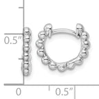 Sterling Silver RH Beaded Hoop Earrings