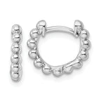 Sterling Silver RH Beaded Hoop Earrings