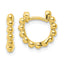 Sterling Silver Gold-tone Polished Beaded Hoop Earrings