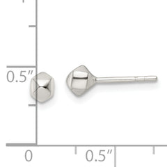 Sterling Silver Polished Geometric Shape Post Earrings