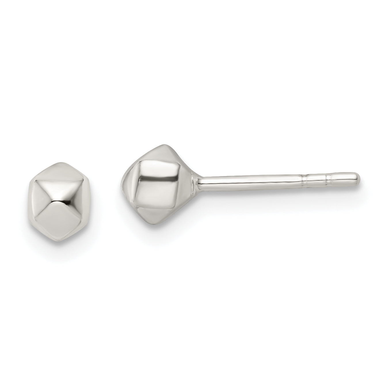 Sterling Silver Polished Geometric Shape Post Earrings Main image
