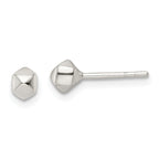 Sterling Silver Polished Geometric Shape Post Earrings