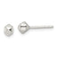 Sterling Silver Polished Geometric Shape Post Earrings
