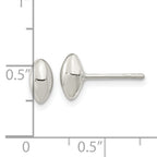 Sterling Silver Polished Puffed Bead Post Earrings