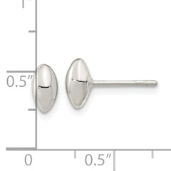 Sterling Silver Polished Puffed Bead Post Earrings