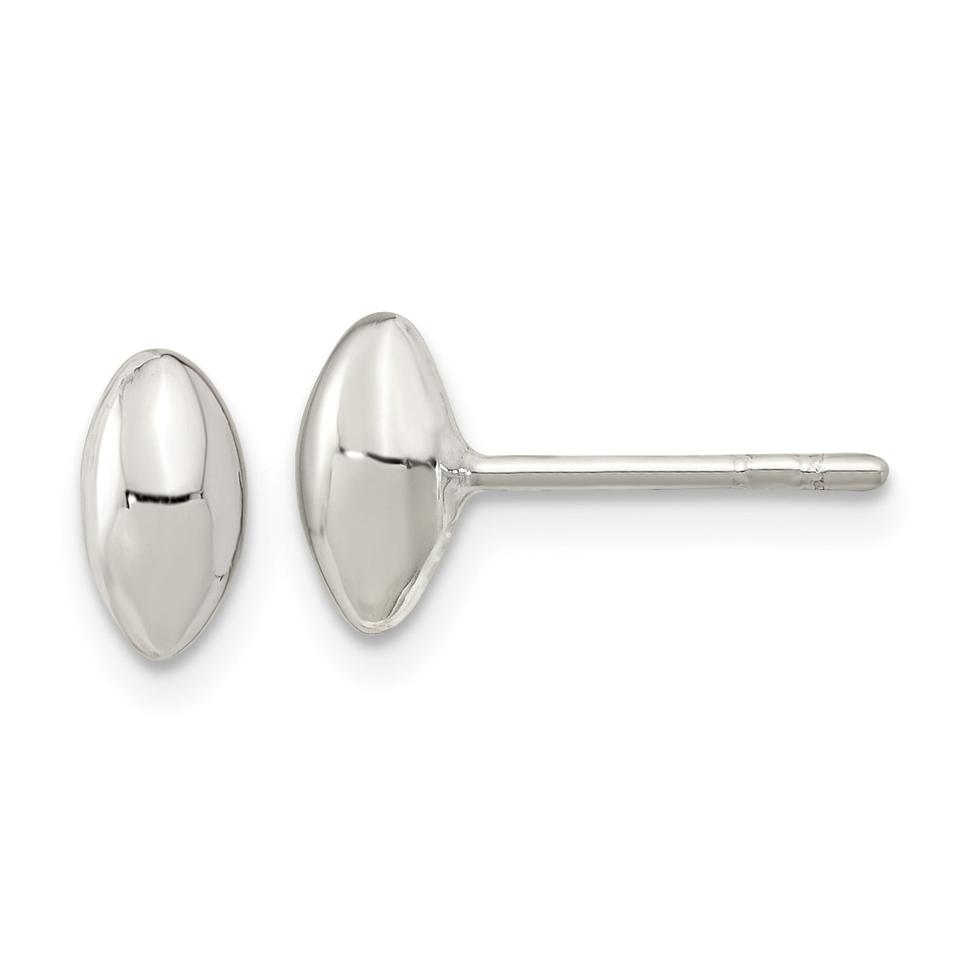 Sterling Silver Polished Puffed Bead Post Earrings Main image