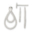Sterling Silver w/2 Teardrop Jackets Button Post Earrings