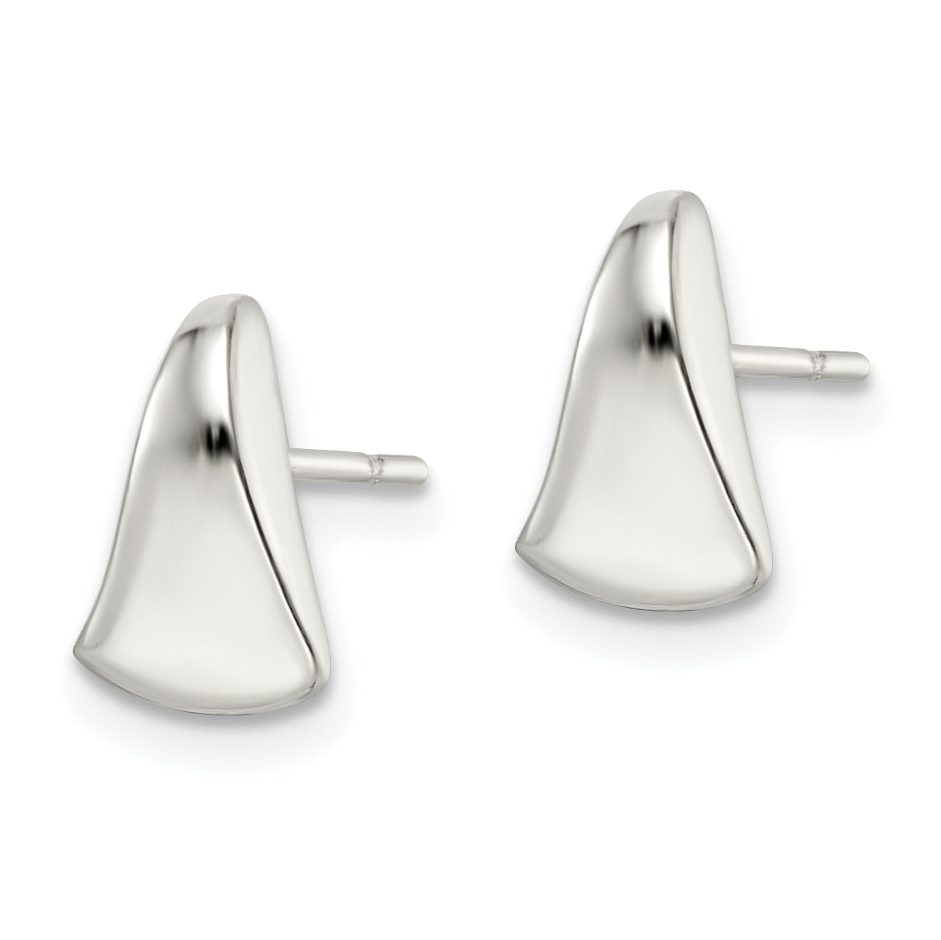 Sterling Silver Polished Fancy Wedge-shaped Post Earrings Secondary image