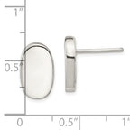 Sterling Silver Polished Oval Post Earrings