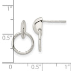 Sterling Silver Circle Dangle Post Earrings