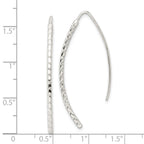 Sterling Silver Polished & Textured Threader Earrings