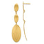 Sterling Silver Gold-plated Brushed Triple Oval Post Dangle Earrings