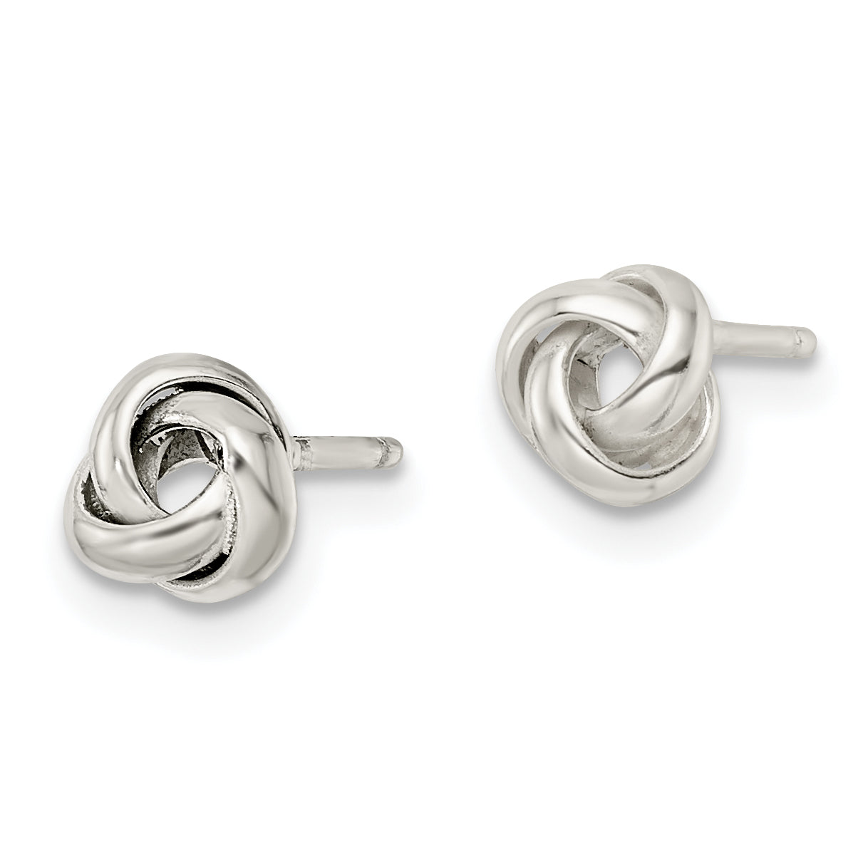 Sterling Silver Polished Love Knot Post Earrings Secondary image