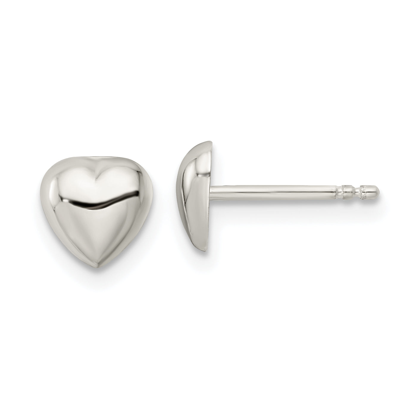 Sterling Silver Polished Heart Post Earrings Main image