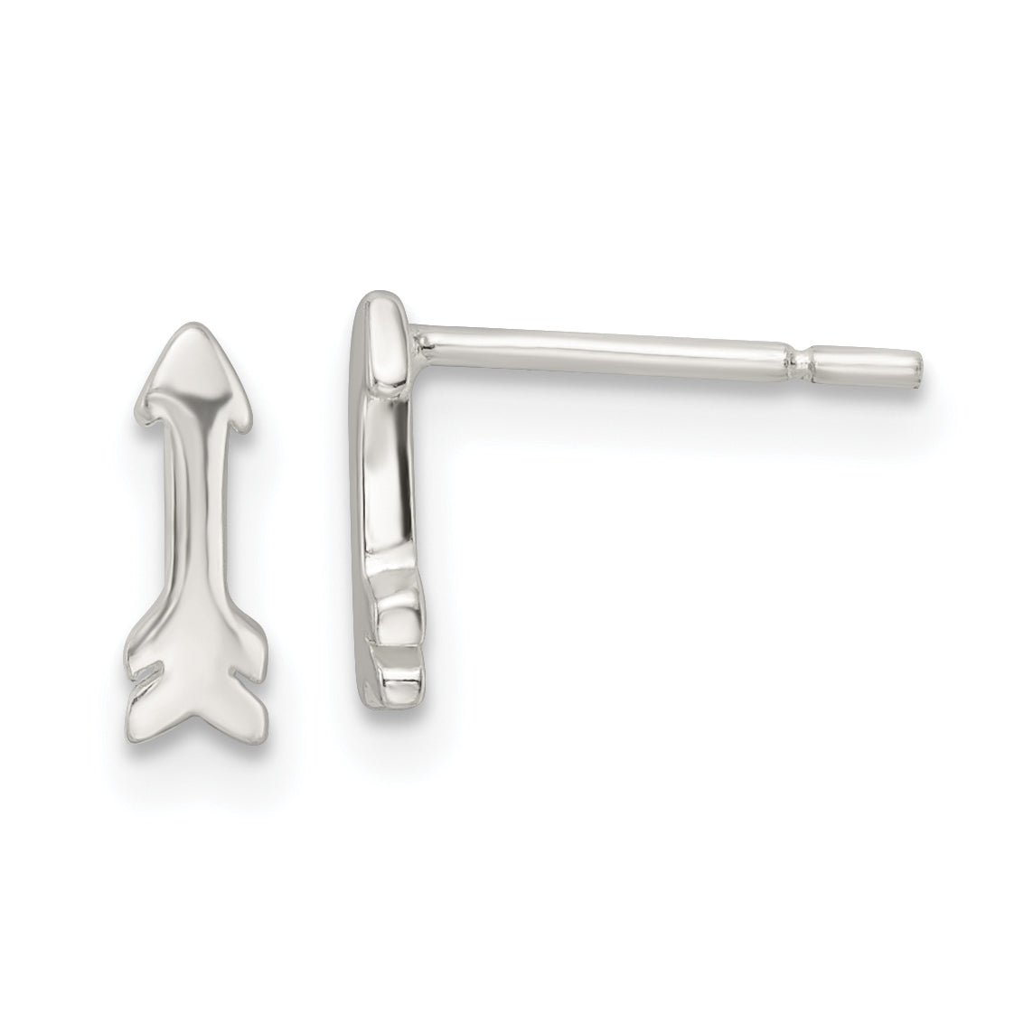 Sterling Silver Polished Tiny Arrow Post Earrings Main image