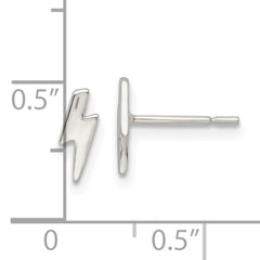 Sterling Silver Polished Tiny Lightning Post Earrings