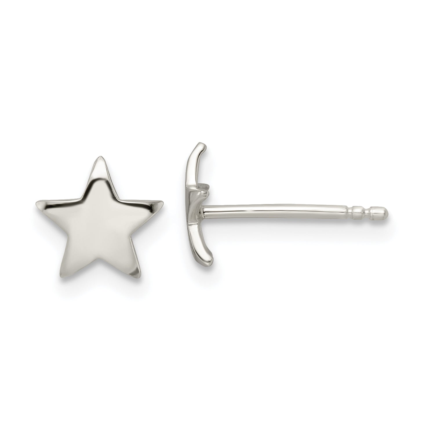 Sterling Silver Polished Star Post Earrings Main image