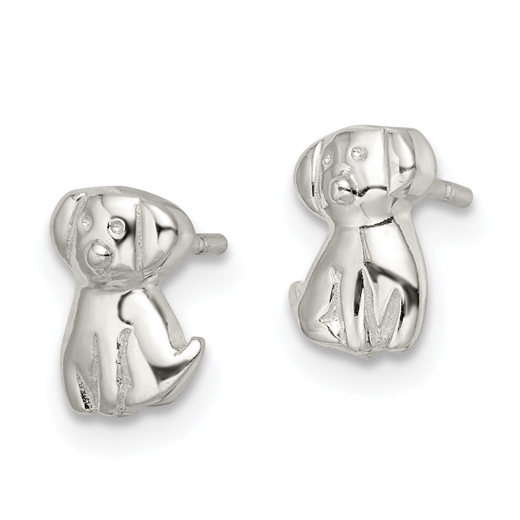 Puppy Post Earrings in Sterling Silver Secondary image