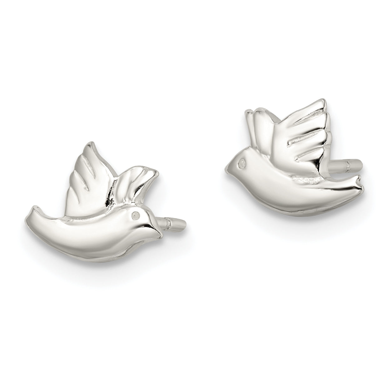 Sterling Silver Polished Dove Post Earrings Secondary image