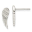 Sterling Silver Polished and Textured Wing Post Earrings
