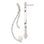 Sterling Silver RH-pltd Polish/Hammered FWC Pearl Post Dangle Earrings