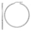 Sterling Silver Rhodium-plated Satin and Polished D/C Hoop Earrings