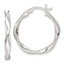 Sterling Silver Polished Twisted Hoop Earrings