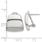 Sterling Silver Polished Omega Back Earrings