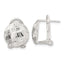 Sterling Silver Polished and Woven D/C Circle Omega Back Post Earrings