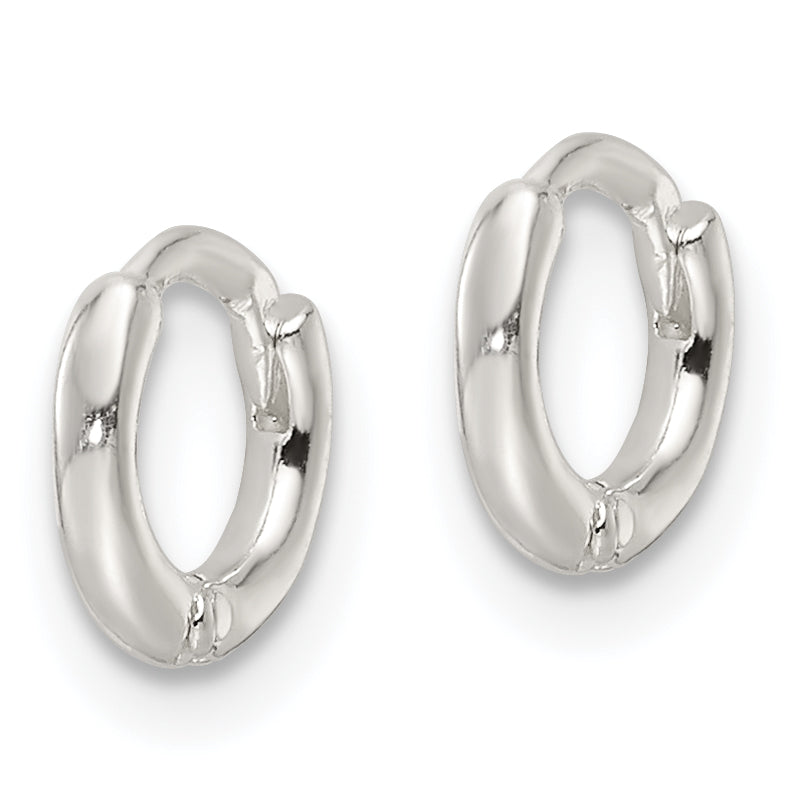 Sterling Silver Polished Hinged Hoop Earrings Secondary image