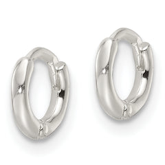 Sterling Silver Polished Hinged Hoop Earrings