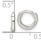 Sterling Silver Polished Hinged Hoop Earrings