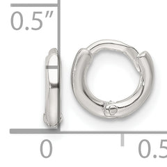 Sterling Silver Polished Hinged Hoop Earrings