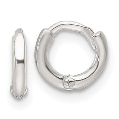 Sterling Silver Polished Hinged Hoop Earrings
