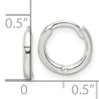 Sterling Silver Polished Hinged Hoop Earrings