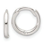 Sterling Silver Polished Hinged Hoop Earrings