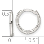 Sterling Silver Polished Hinged Hoop Earrings
