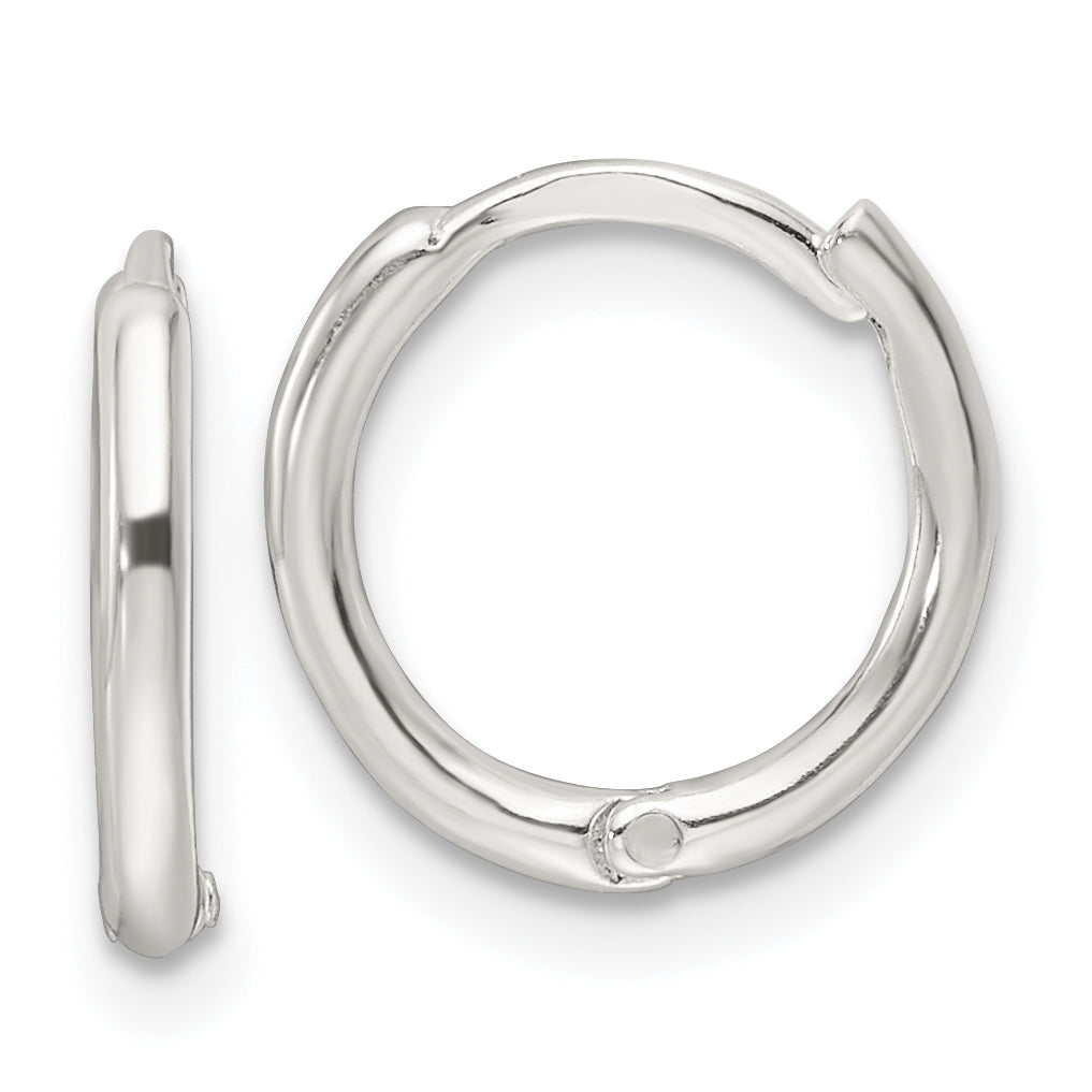 Sterling Silver Polished Hinged Hoop Earrings Main image