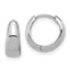 Sterling Silver Rhodium-plated 12x5mm Huggie Hoop Earrings