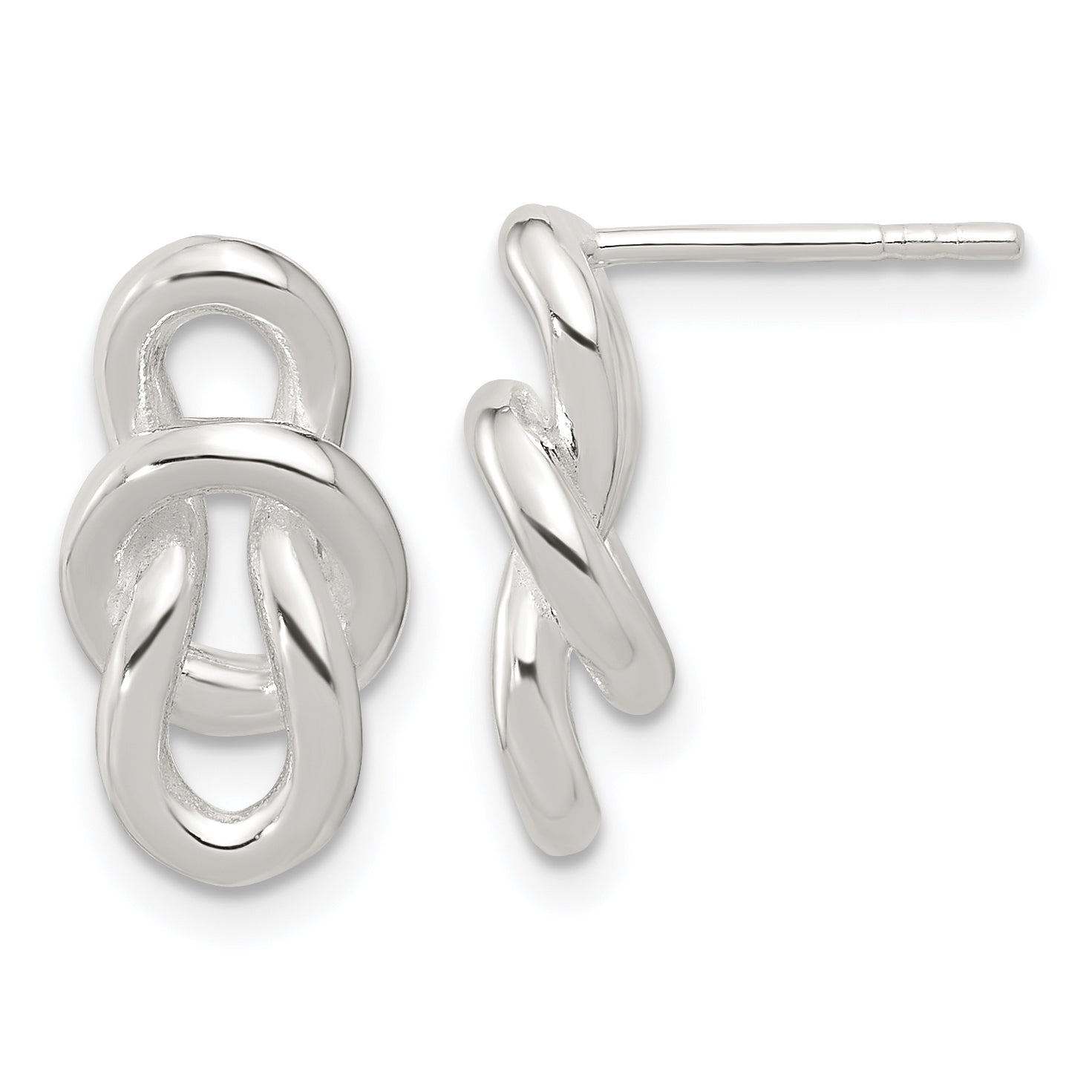 Sterling Silver Polished Fancy Knot Post Earrings Main image